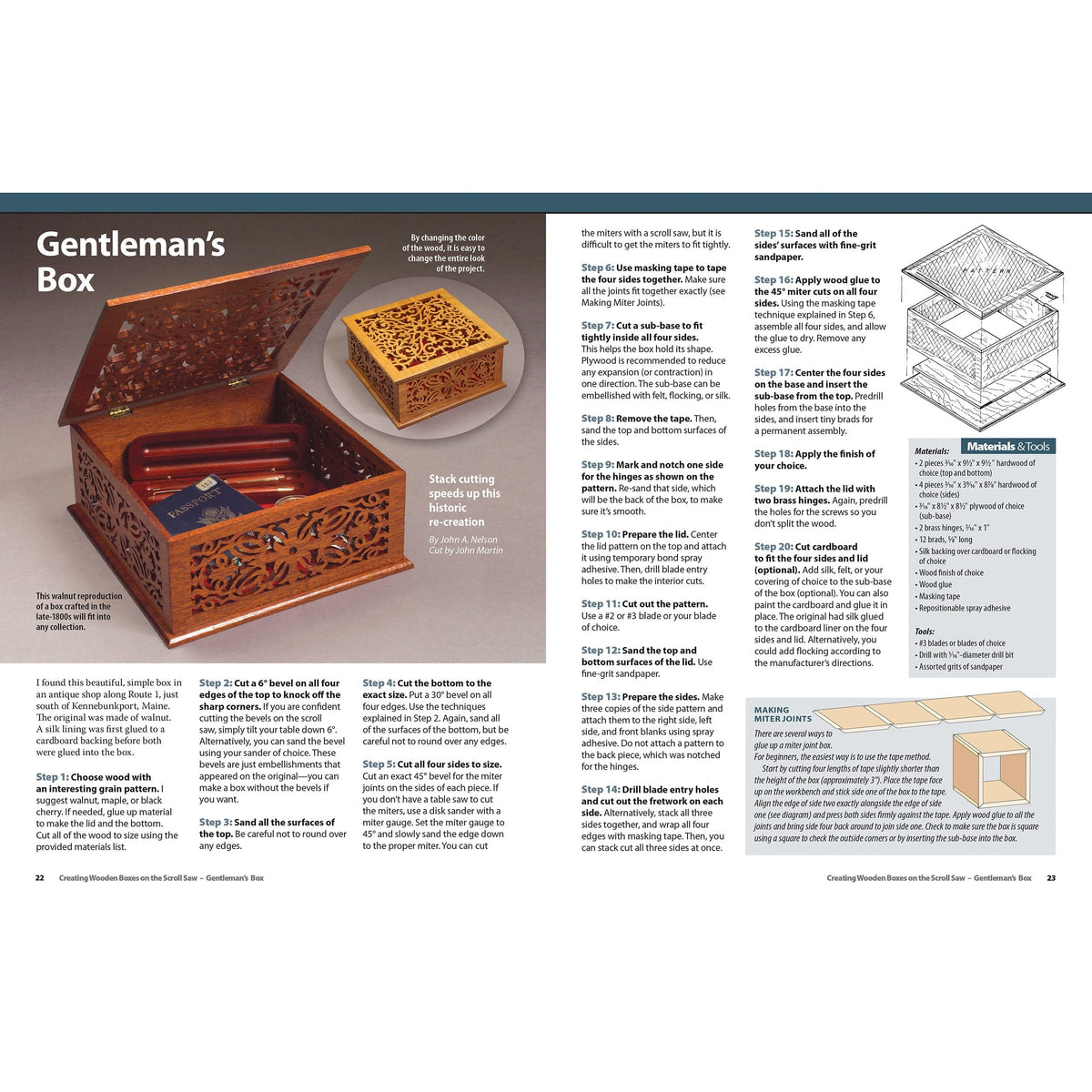 Creating Wooden Boxes on the Scroll Saw