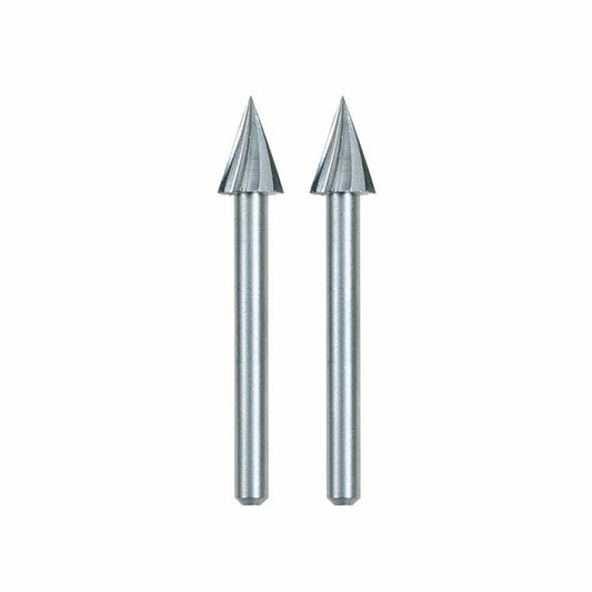 HSS Cutter Triangular Tip - 1/4" Diameter - 1/8" Shank - 2 Pack