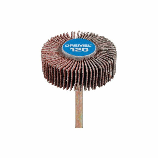 Flapwheel, 3/8" Thick, 1/8" Shank, 120 Grit