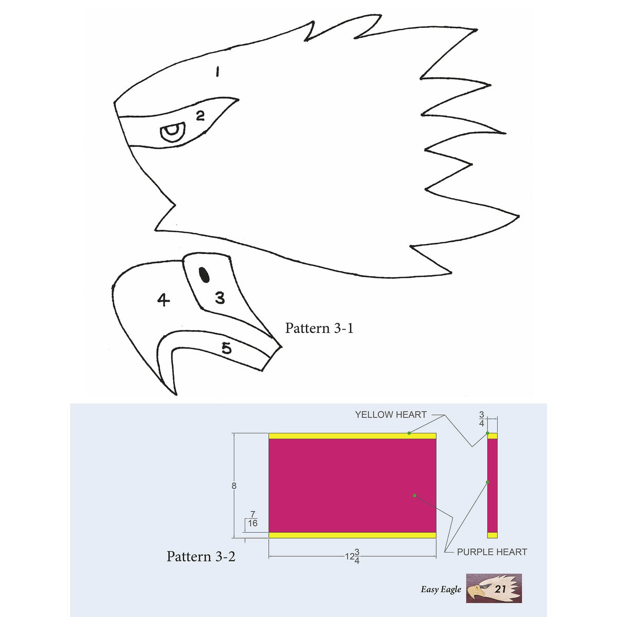 American Bald Eagles in Intarsia: Volume 1 - Patriotic