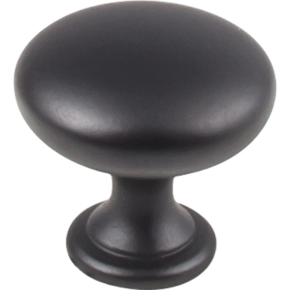 Madison Knob, 1-3/16" Dia.,  Matt Black/Black