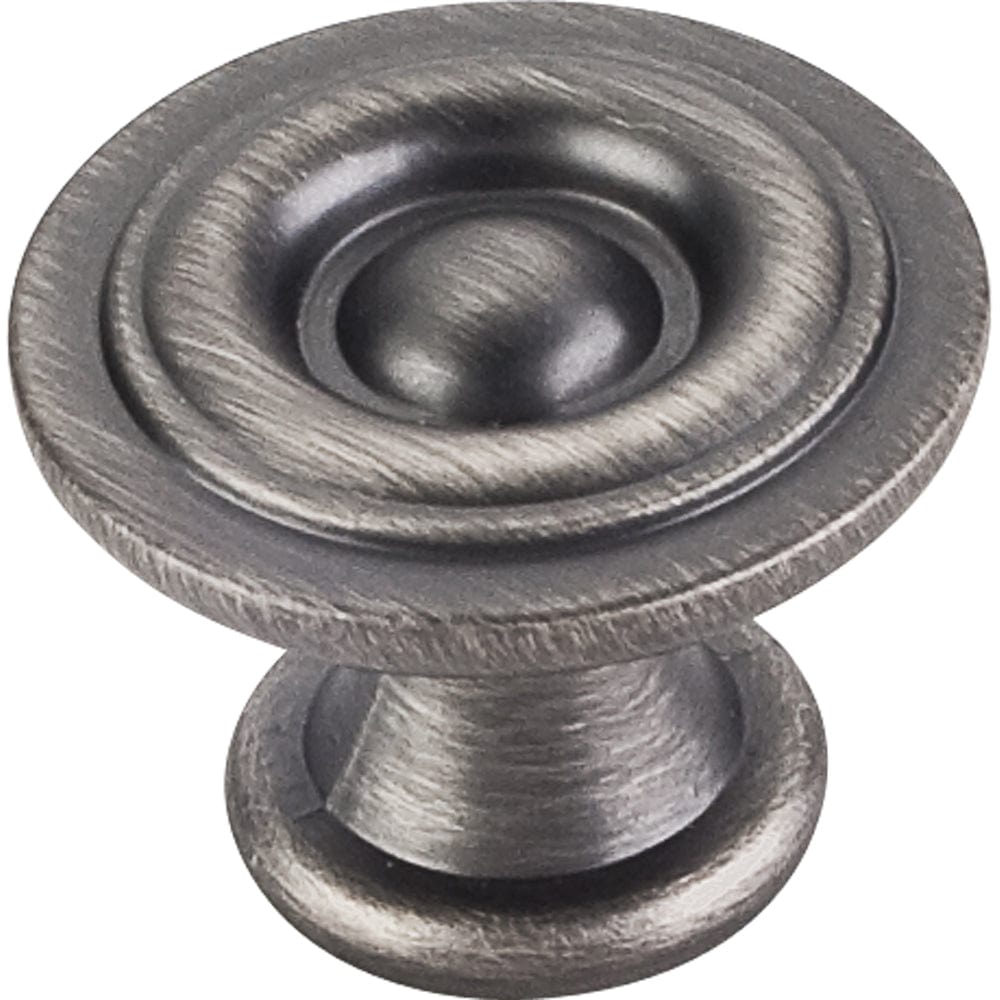 Syracuse Knob, 1-3/16" O.L., Brushed Pewter