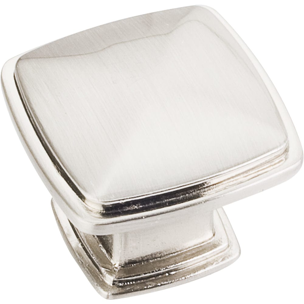 Milan 1 Plain Square Knob, 1-3/16" O.L.,, Satin Nickel