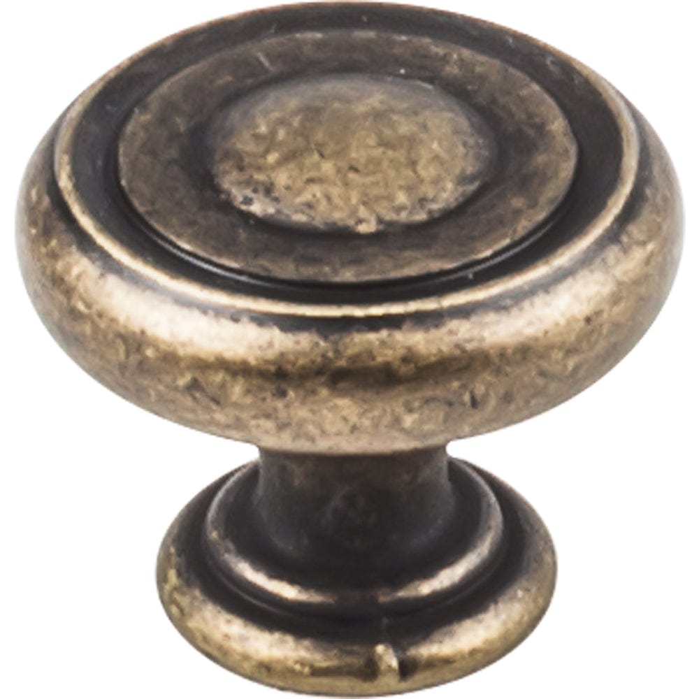 Bremen 1 Knob, 1-1/4" Dia.,  Distressed Antique Brass