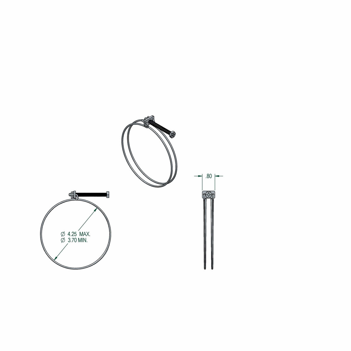 Wire Hose Clamp - 4"