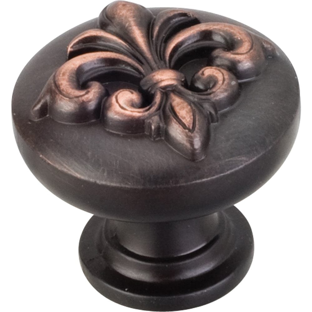 Lafayette Fleur-de-lis Knob, 1-3/8" Dia.,  Brushed Oil Rubbed Bronze
