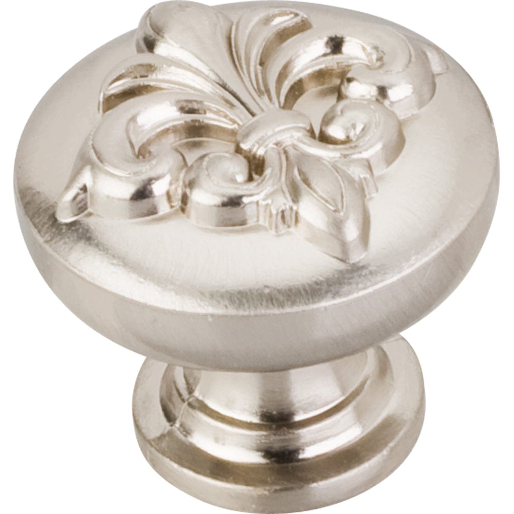 Lafayette Fleur-de-lis Knob, 1-3/8" Dia.,  Satin Nickel