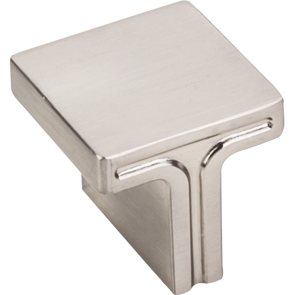 Anwick Square Knob, 1-1/8" O.L., Satin Nickel