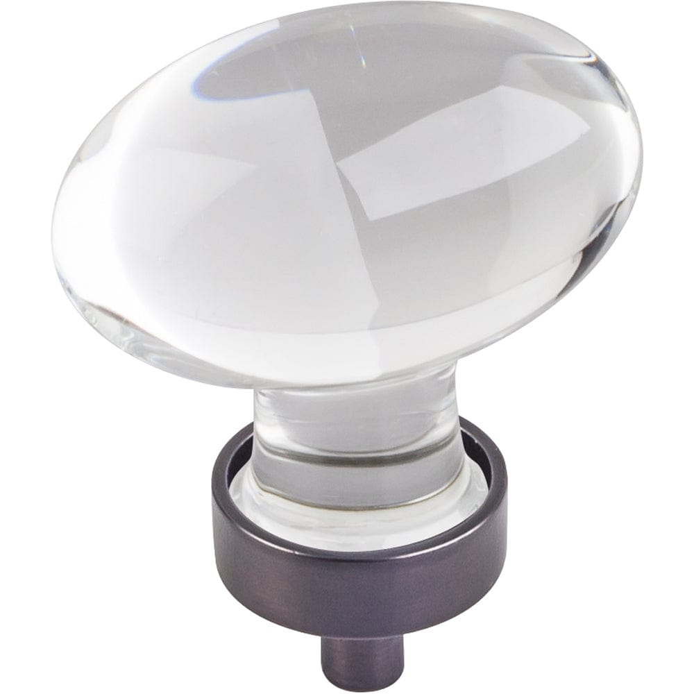 Harlow Large Football Glass Knob,1-5/8" O.L., Brushed Oil Rubbed Bronze