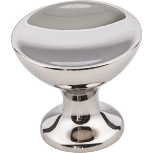 Rae Large Knob, 1-3/8" Dia., Polished Nickel