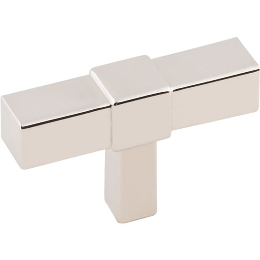Zane "T" Knob, 2" O.L., Polished Nickel