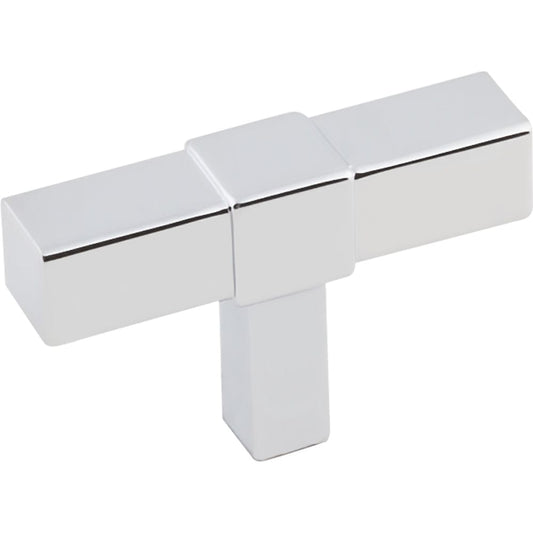 Zane "T" Knob, 2" O.L., Polished Chrome