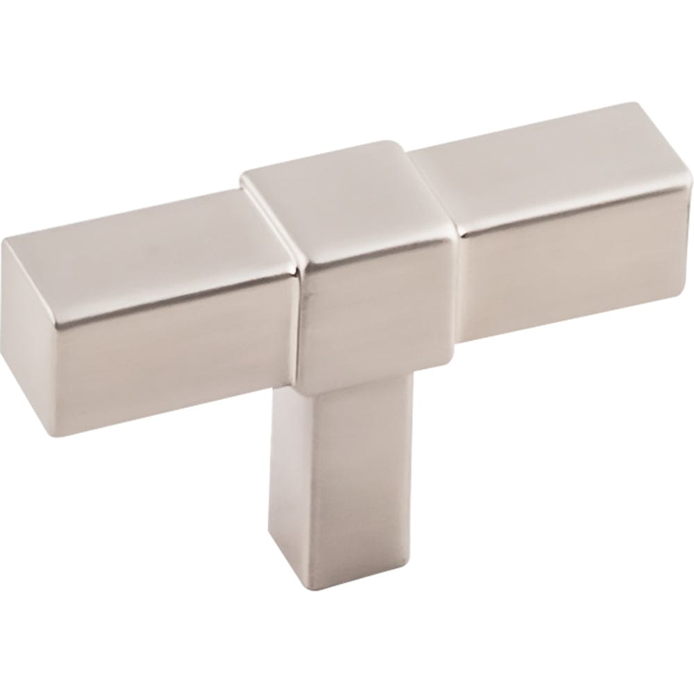Zane "T" Knob, 2" O.L., Satin Nickel