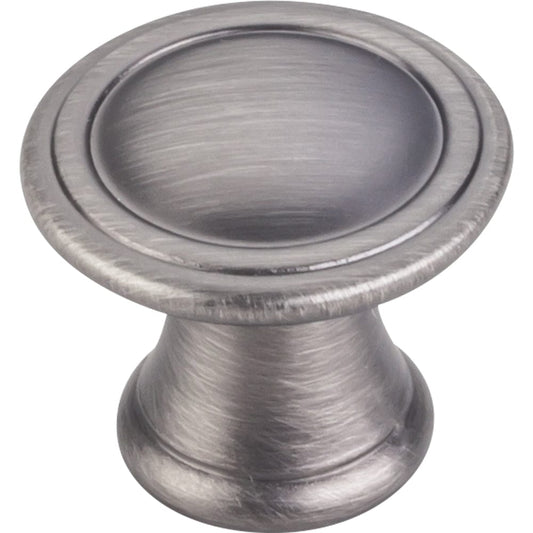 Chesapeake Knob, 1-3/16" Dia.,  Brushed Pewter
